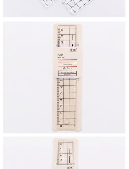 transparent grid ruler detailed view