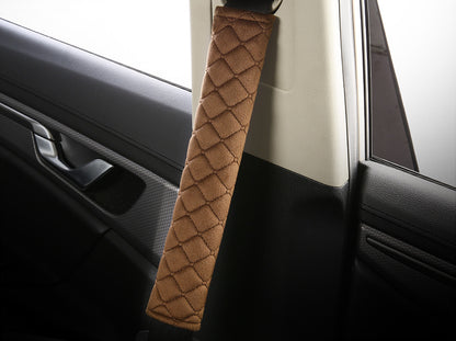 plush car seat belt shoulder pad textured detail