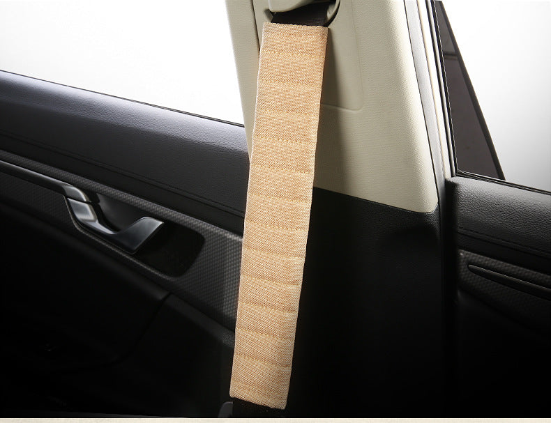 plush car seat belt shoulder pad textured detail