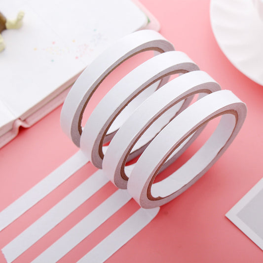 Transparent double-sided adhesive tape on white background