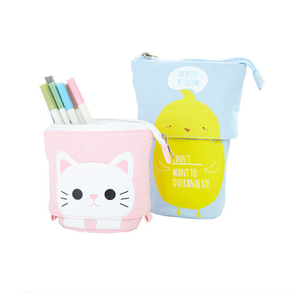 Multifunctional Canvas Pencil Case in Unicorn design