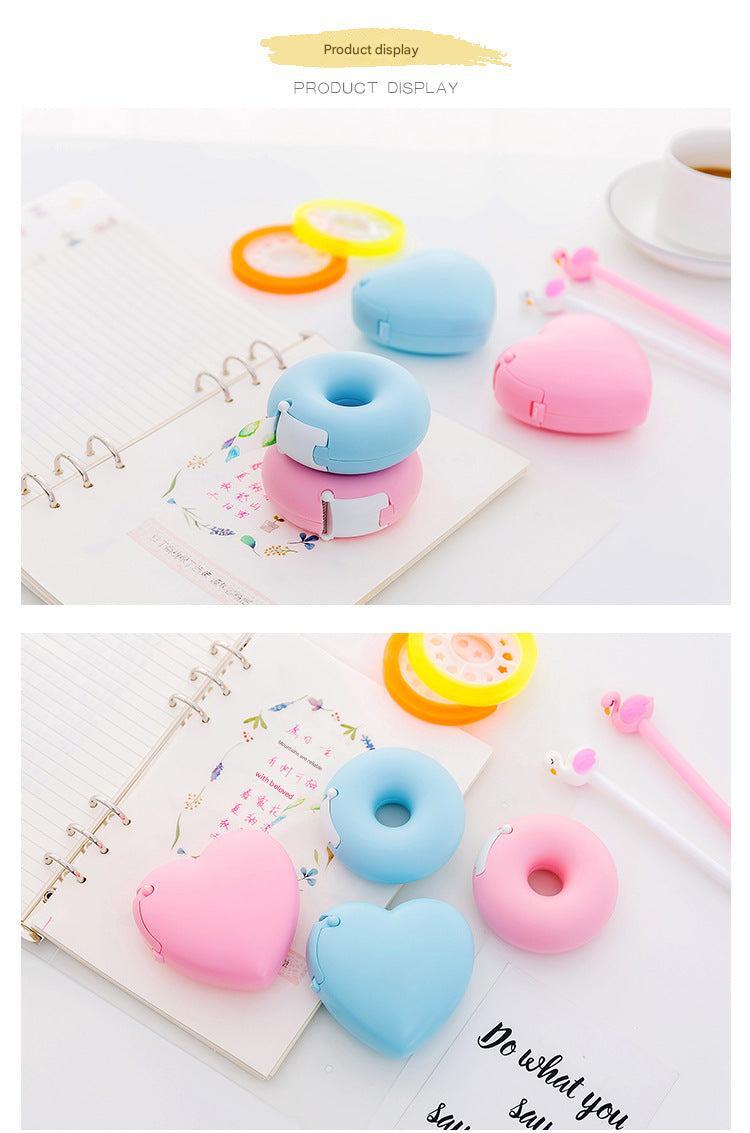 colorful donut tape dispenser close-up