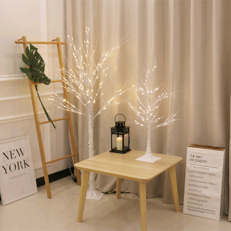 tabletop illuminated birch with LED lights