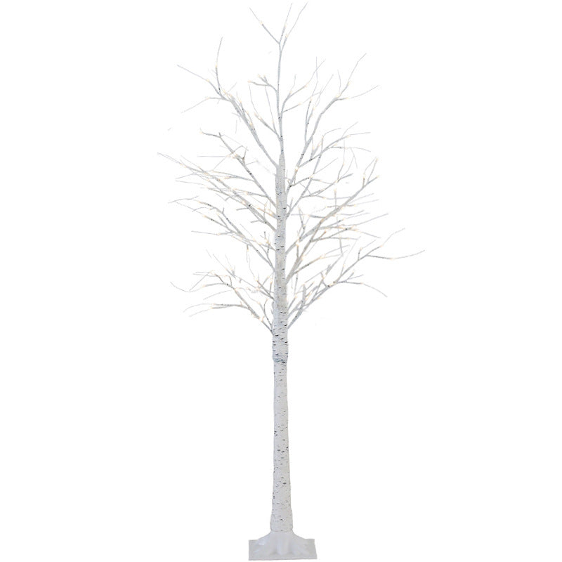 192 light tall LED birch tree outdoor view