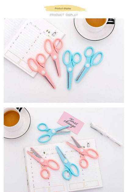 kid's pink safety scissors image