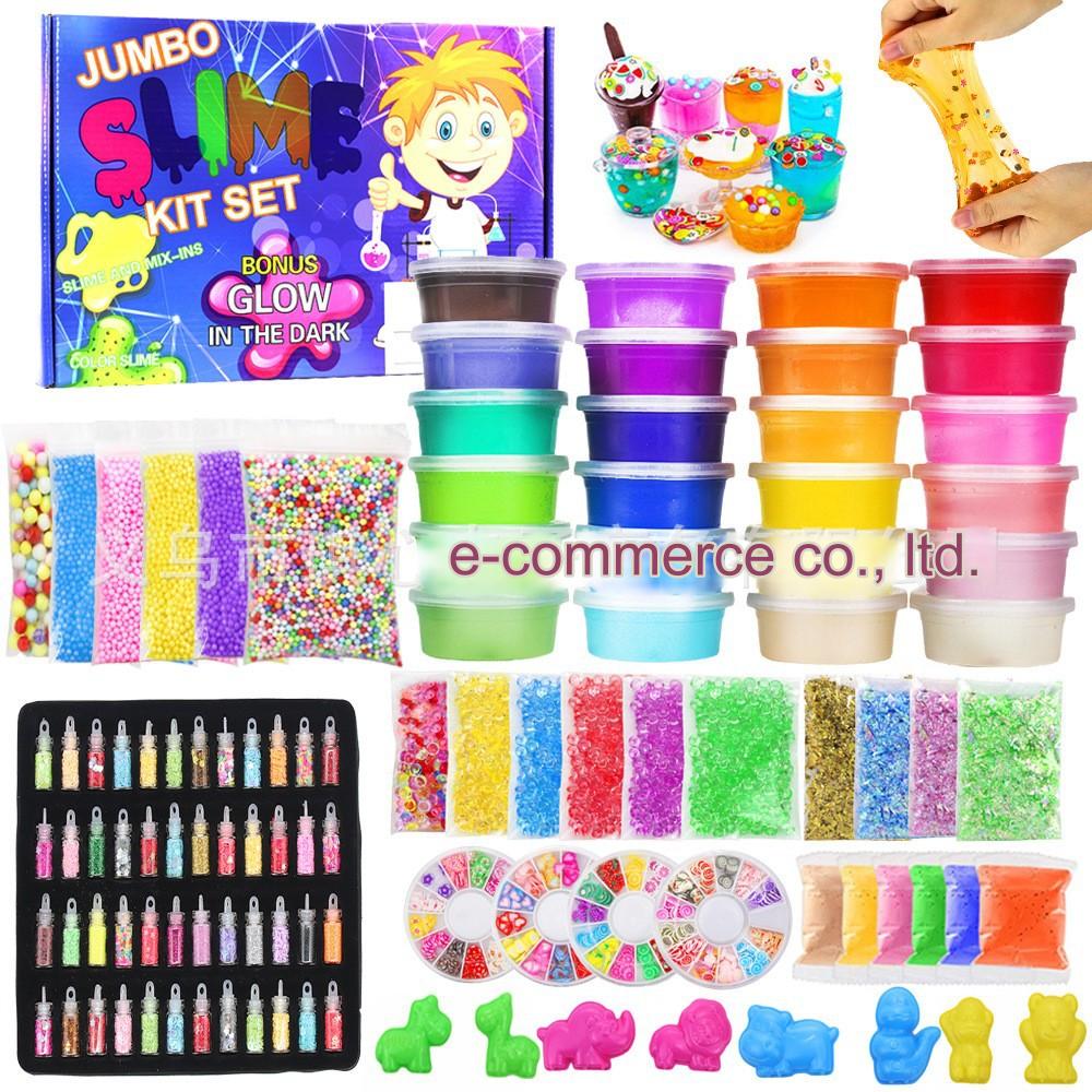 24-Color Crystal Slime Kit - Ultimate DIY Fun for All Ages