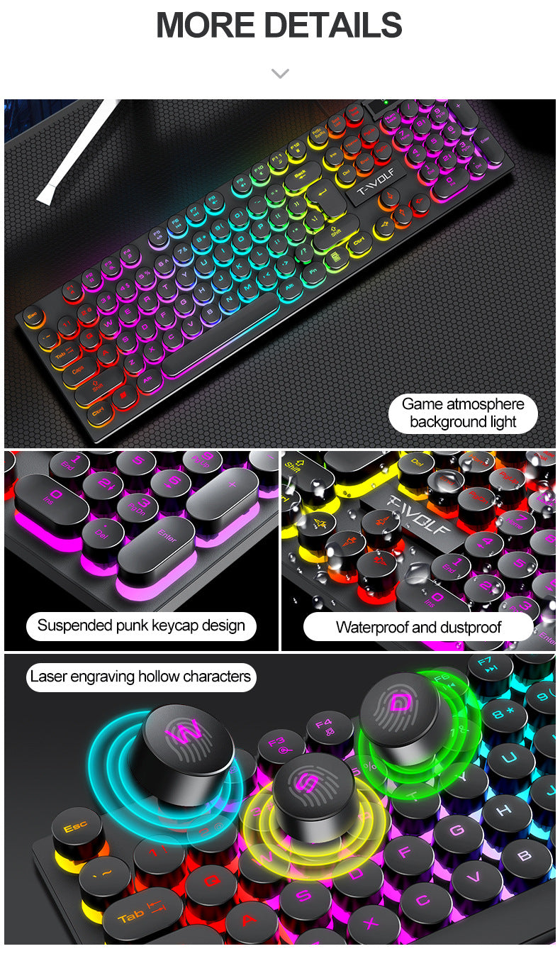 retro punk design keyboard