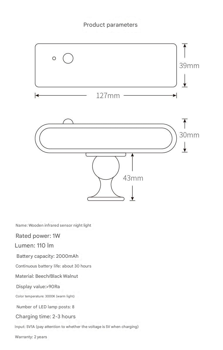 LED rechargeable night light