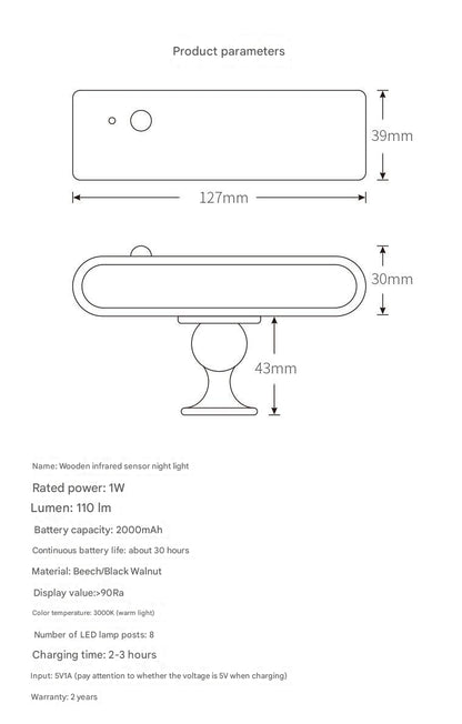 LED rechargeable night light