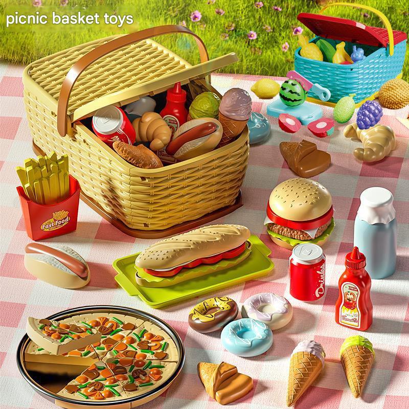 kids child-safe kitchen playset with fruits and vegetables