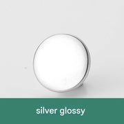 17MM*Round*Silver Glossy