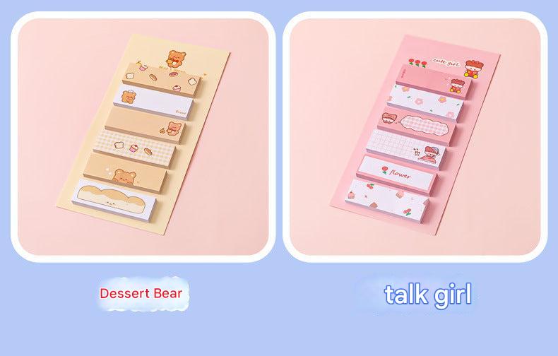 cartoon sticky notes dessert bear