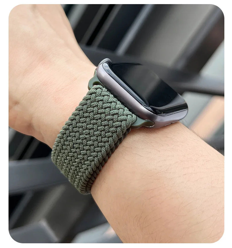 Premium Nylon Woven Strap for Apple Watch - Fits All Series and Sizes - Adjustable Buckle - Stylish and Durable