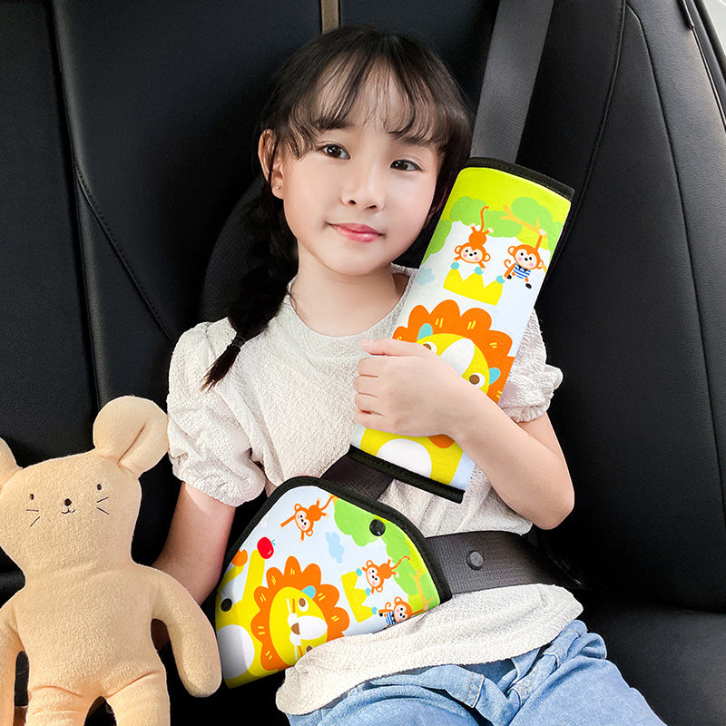 cartoon lion forest car seat cushion