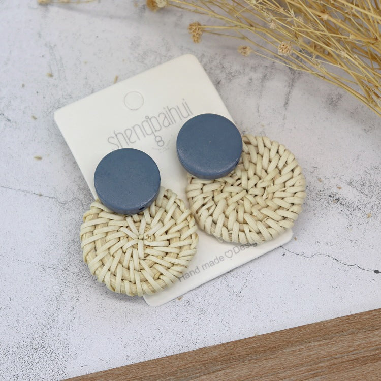 Eco-friendly Rattan Earrings Image 6