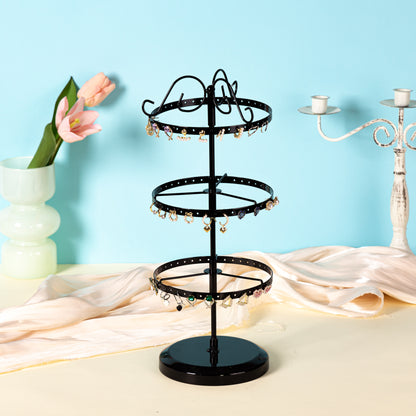 rotating Nordic jewelry display in black