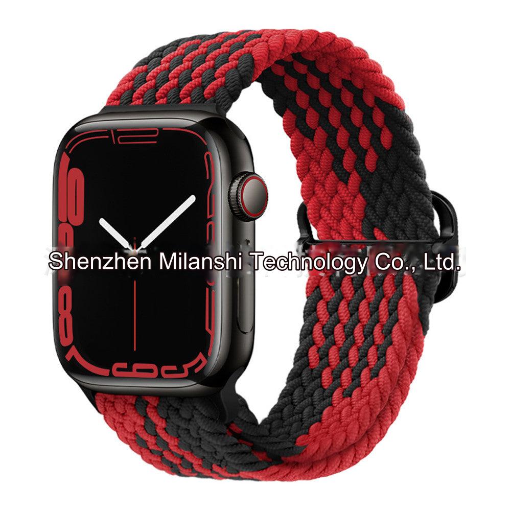 Premium Nylon Woven Watch Band for Apple Watch Series 4, 5, 6, 7, 8, SE, Ultra - Adjustable, Sporty Design