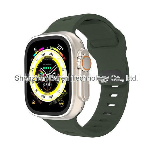 Premium Silicone Sport Band for Apple Watch - Compatible with Series 7, 8, Ultra - Adjustable, Colorful, and Durable