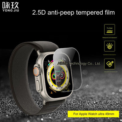 Apple Watch Ultra 49mm Privacy Screen Protector - Anti-Fingerprint Tempered Glass Film