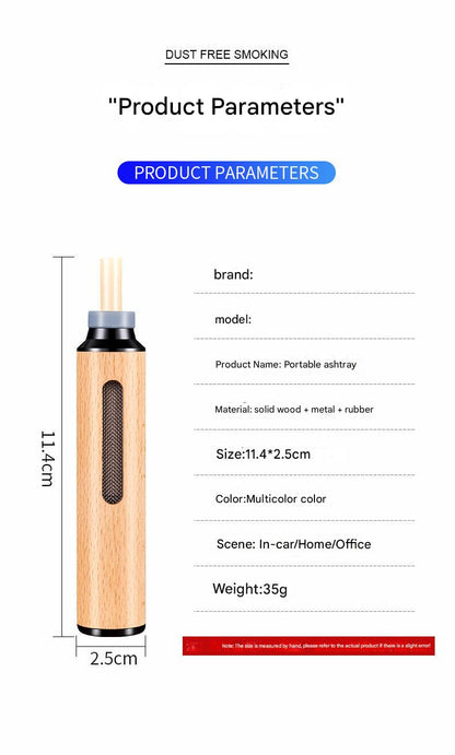 portable metal ashtray gold