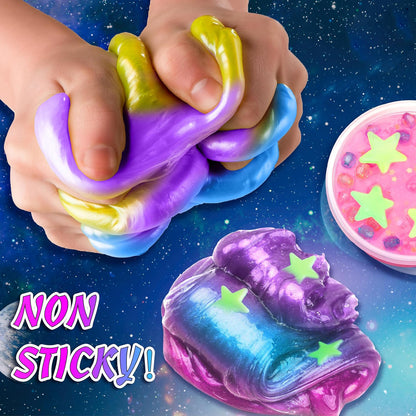 Galactic DIY Slime Kit - Fun Starry Bubble Foam Play Set for Kids | Creative Sensory Activity