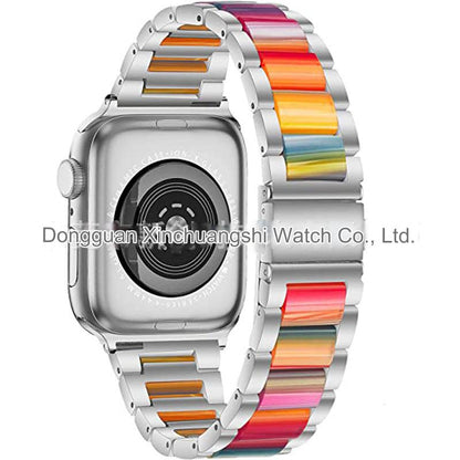 Luxurious Lightweight Metal Resin Band for Apple Watch 9/1SE - Versatile Styles Available