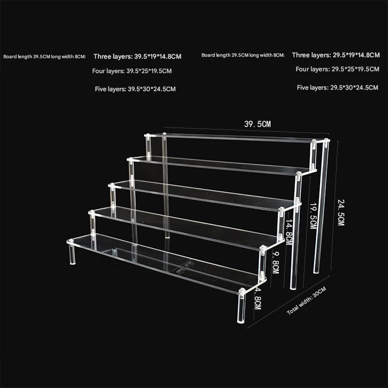 Five-tier acrylic organizer side view