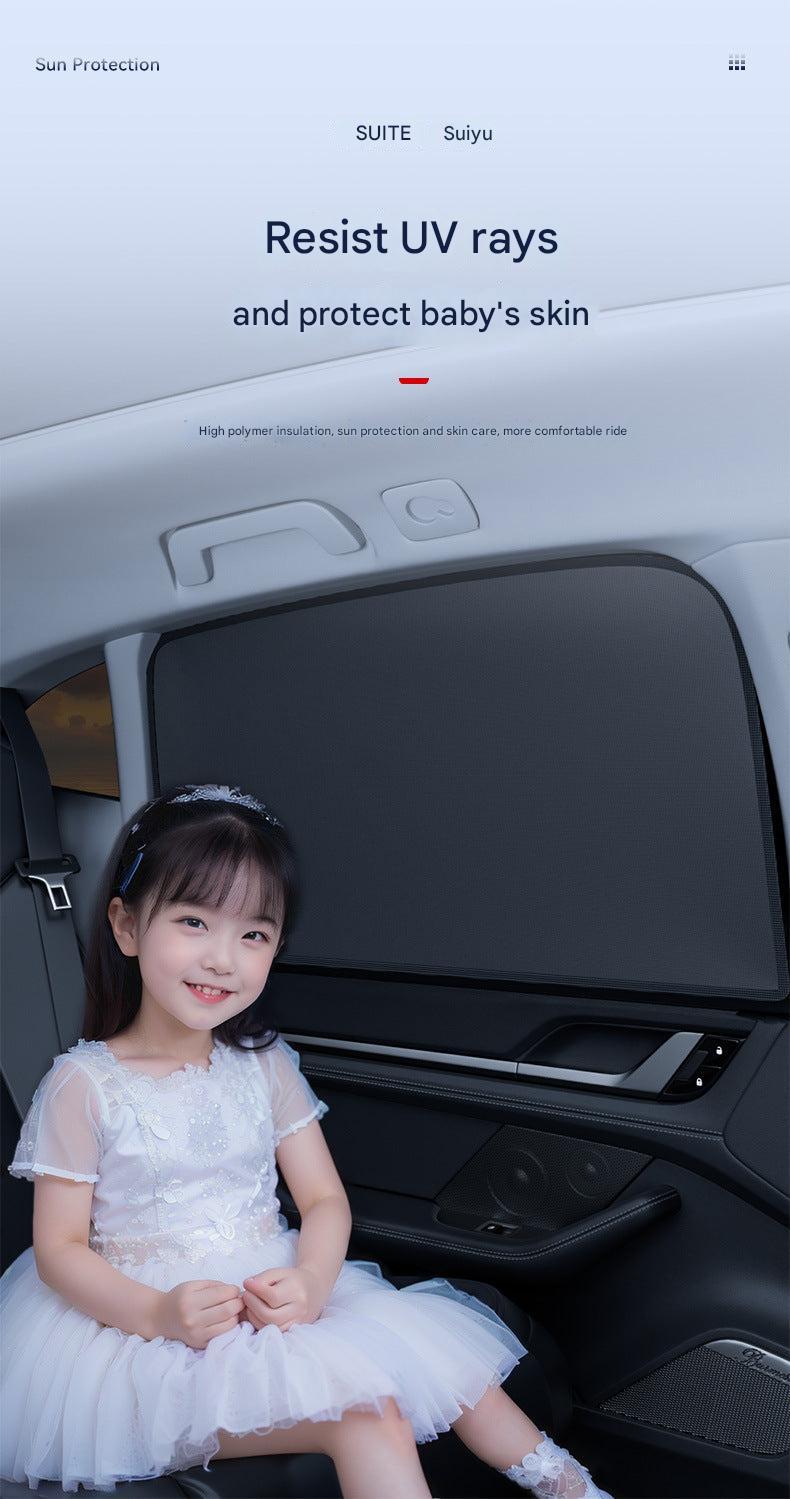 blackout privacy curtain in car