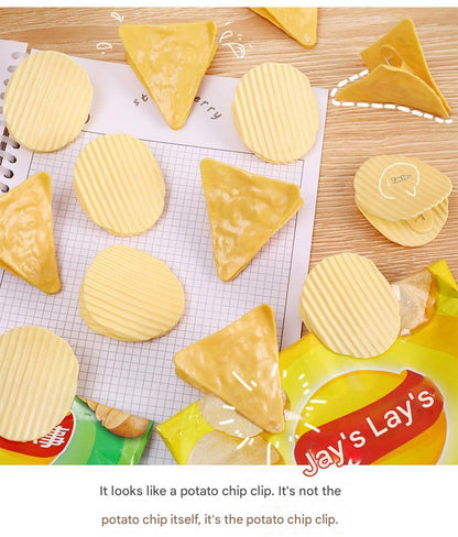 multiple snack clips in triangle and circle shapes