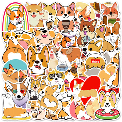 playful dog sticker