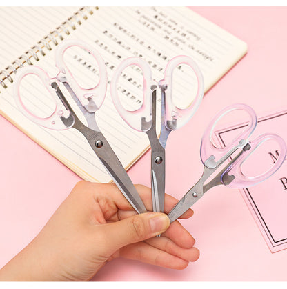 creative office tools clear handle scissors with metal blade