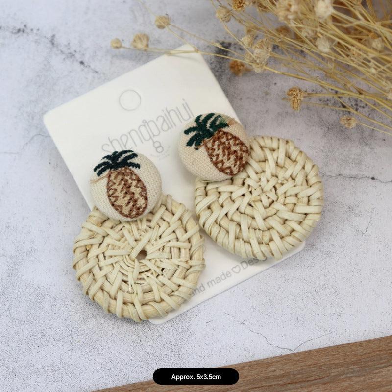 Elegant Rattan Drop Earrings Image 10