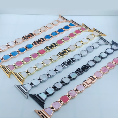 Stylish Metal Apple Watch Bands - Compatible with All Series - Multiple Color Options