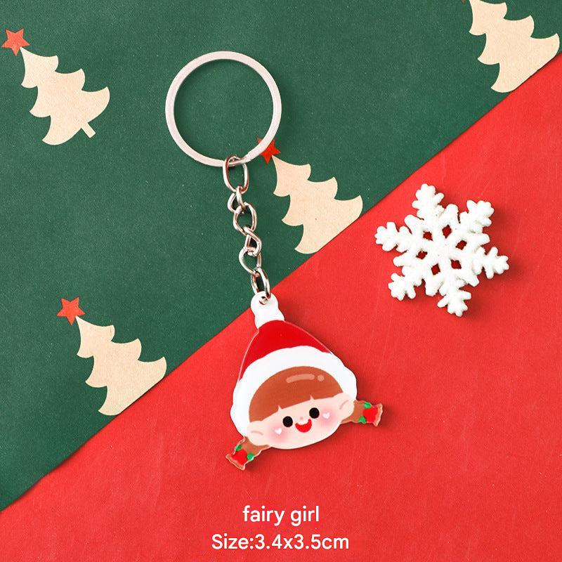 festive snowman keychain