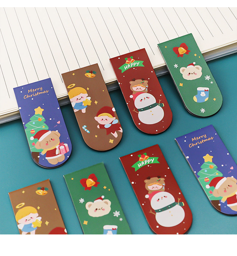 Girl-themed festive bookmark with magnetic hold