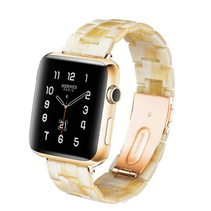 Stylish Natural Resin Apple Watch Band - Compatible with Series 1-9 & Ultra Models