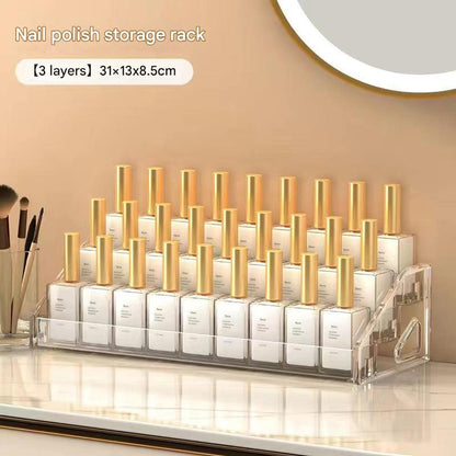 cosmetic arranging shelf transparent design