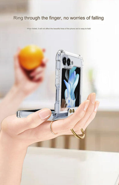 GKK Slim TPU Protective Case for Samsung Galaxy Z Flip 5 - Transparent Air Cushion Design