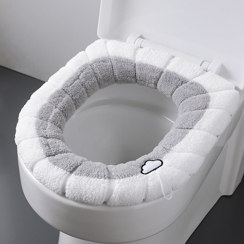 Plush Nordic Toilet Seat Cover front view