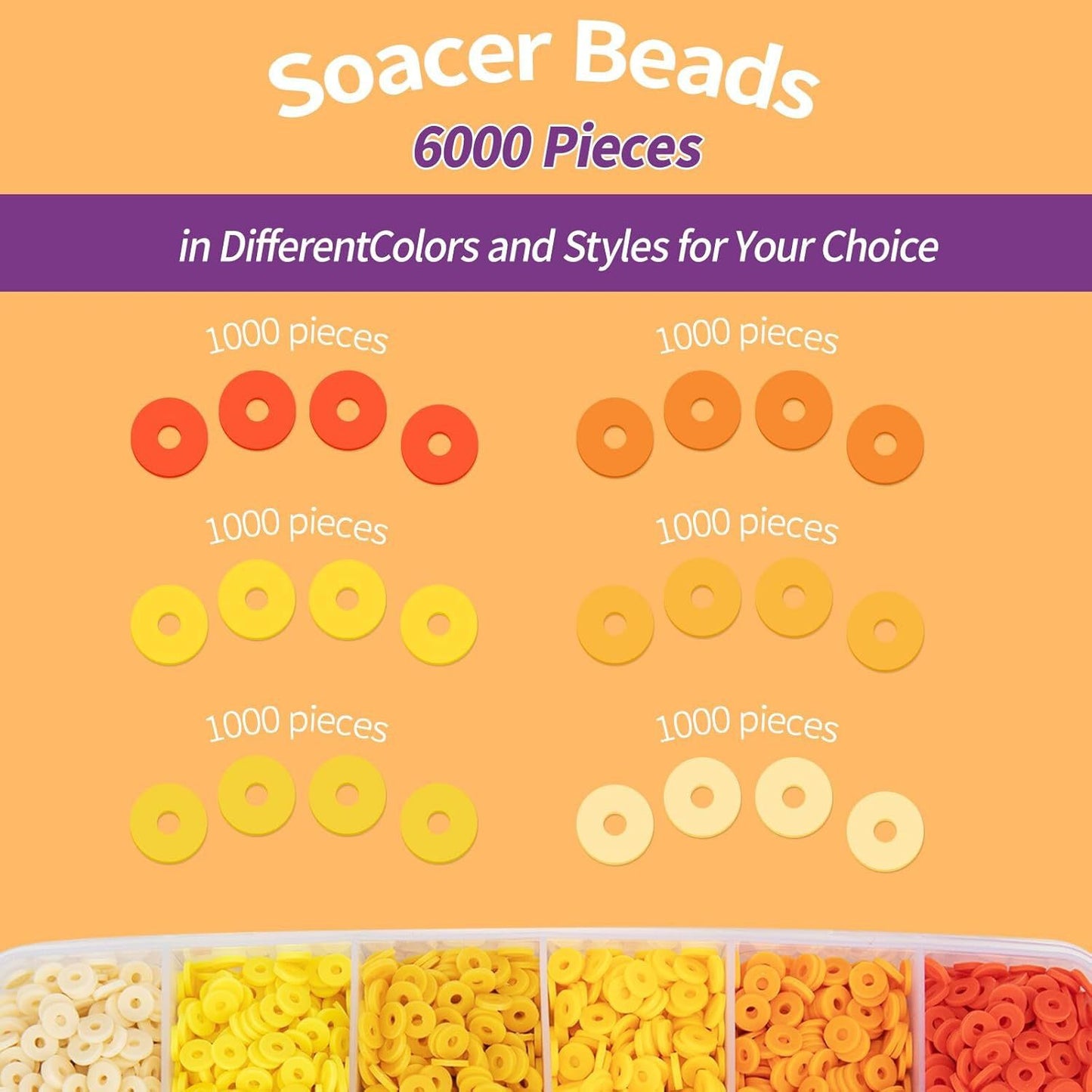 clay bead assortment for crafting