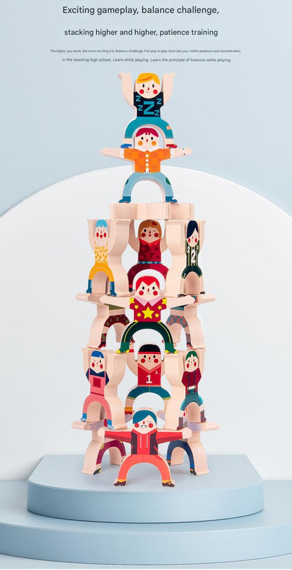 Family tower stacking toy