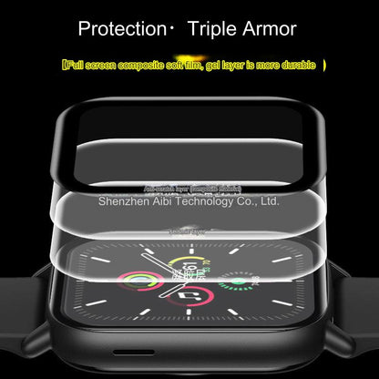 Premium 3D Curved Protective Film for Apple Watch SE 40mm/44mm - Ultra Clear, Anti-Fingerprint, and Scratch-Resistant