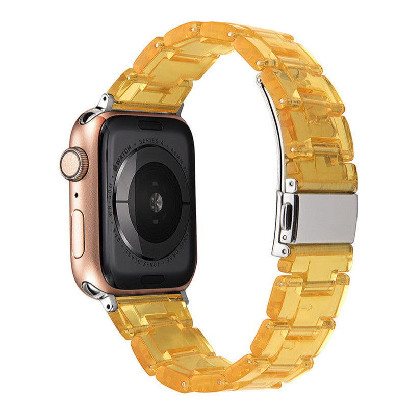 Stylish Natural Resin Apple Watch Band - Compatible with Series 1-9 & Ultra Models