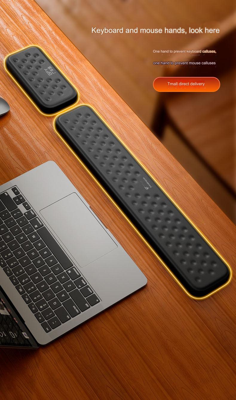 Ergonomic Memory Foam Wrist Rest Pad for Mechanical Keyboard & Mouse - Non-Slip Silicone Base