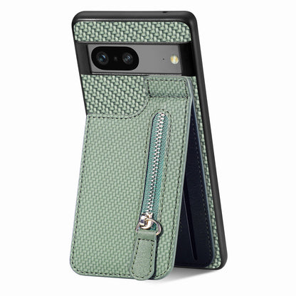 Carbon Fiber Wallet Phone Case with Stand for Google Pixel 8 & 7 Series - Versatile, Protective, and Stylish