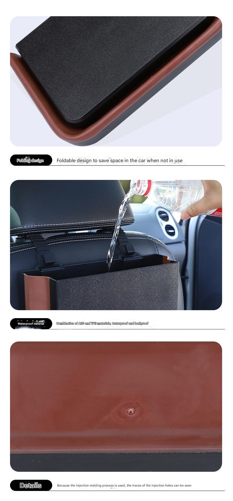 stylish car trash can for seat back