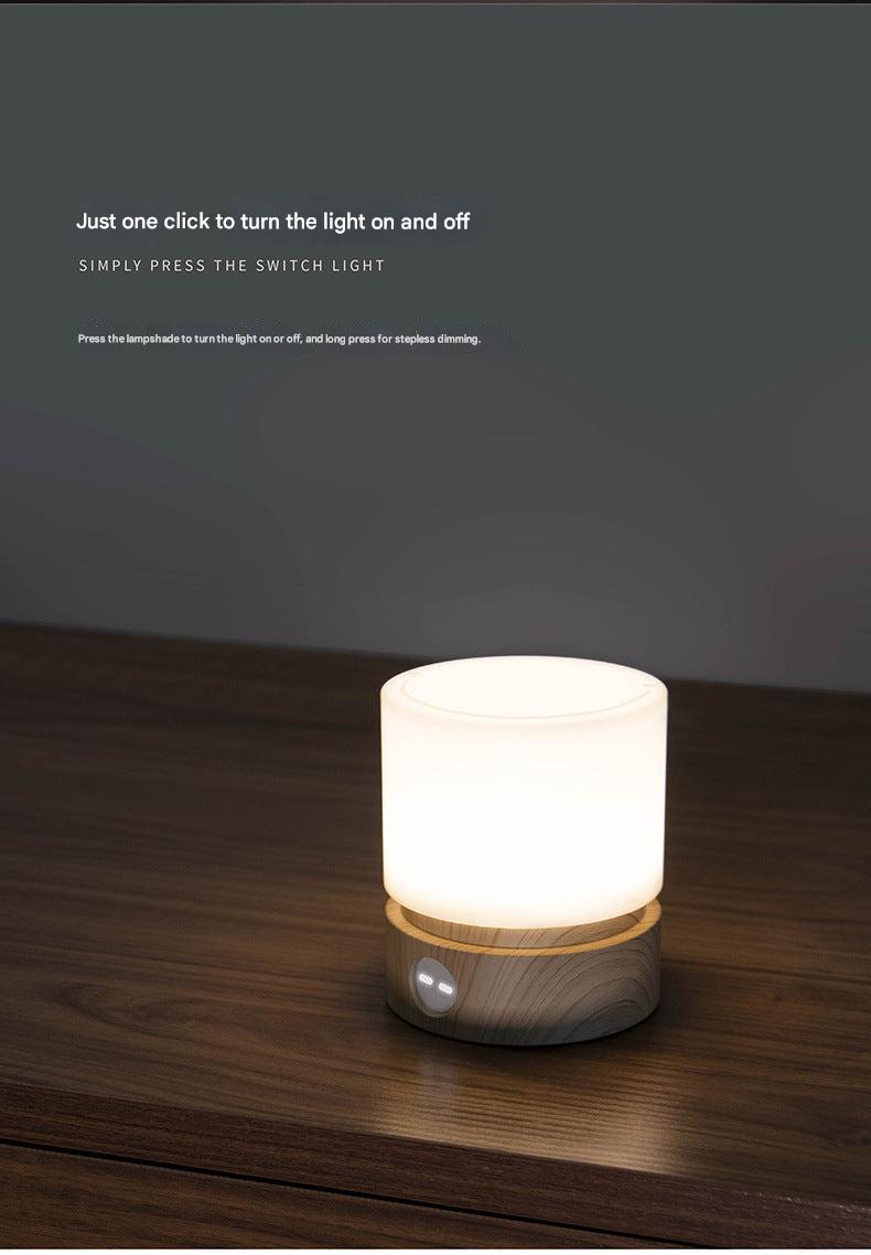 dimly lit USB charging night lamp