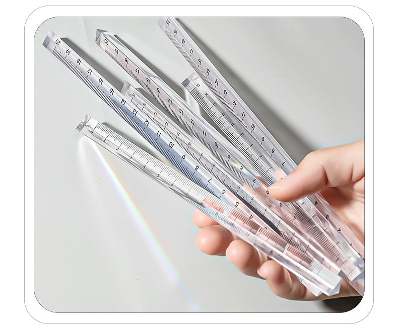 20cm acrylic ruler in school setting