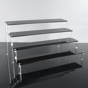 Short four-tier, 30*8 cm, black (Pack of 1)