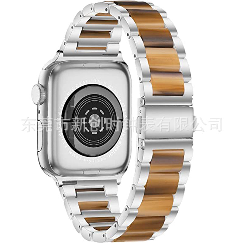 Luxurious Lightweight Metal Resin Band for Apple Watch 9/1SE - Versatile Styles Available